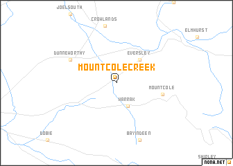 map of Mount Cole Creek