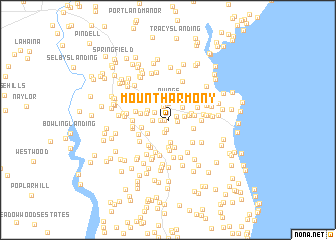 map of Mount Harmony