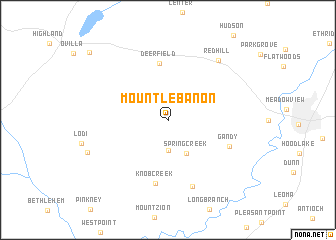 map of Mount Lebanon