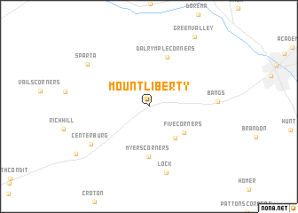 map of Mount Liberty