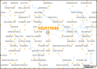 map of Mount Nebo