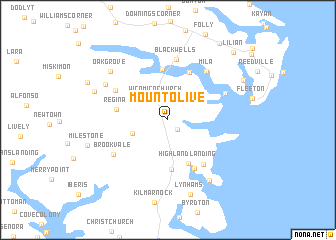 map of Mount Olive