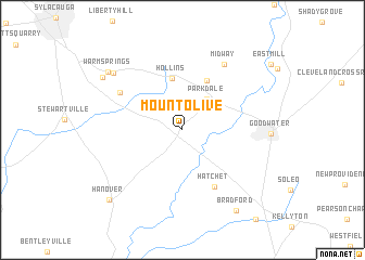 map of Mount Olive