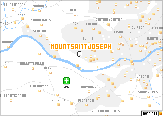 map of Mount Saint Joseph