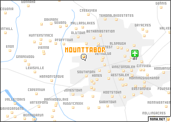 map of Mount Tabor