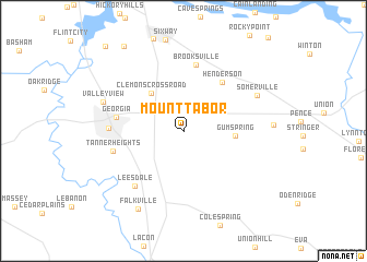 map of Mount Tabor