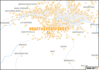 map of Mount Vernon Forest