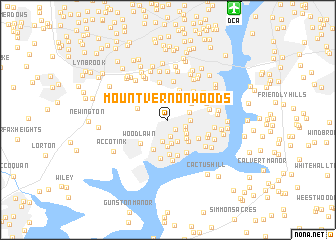 map of Mount Vernon Woods