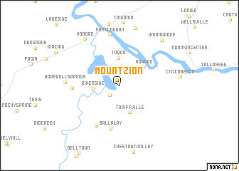 map of Mount Zion