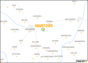 map of Mount Zion