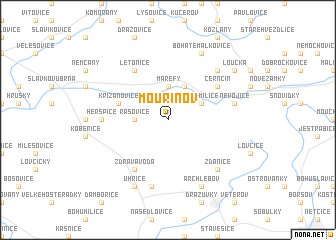 map of Mouřínov