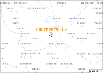 map of Mouterre-Silly