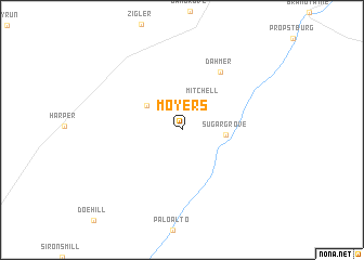 map of Moyers