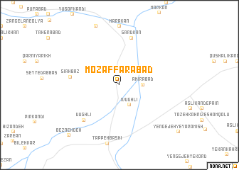 map of Moz̧affarābād