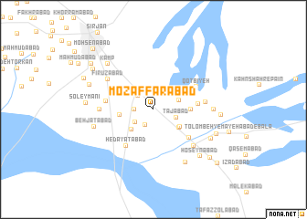 map of Moz̧affarābād