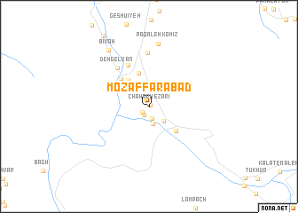map of Moz̧affarābād