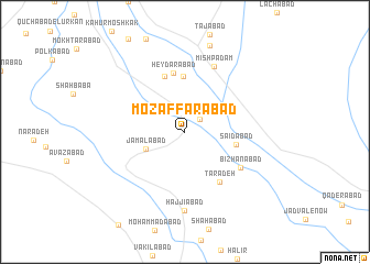 map of Moz̧affarābād