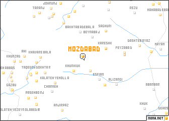 map of Mozdābād