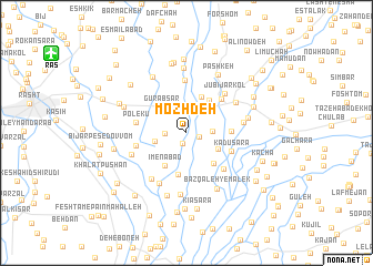 map of Mozhdeh