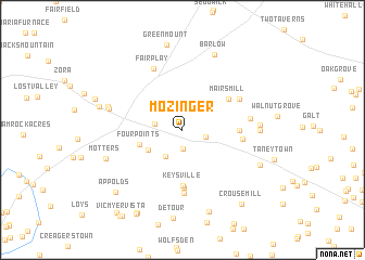 map of Mozinger