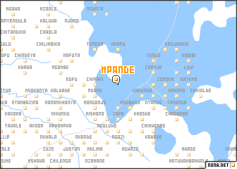 map of Mpande