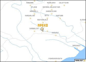 map of Mpeko