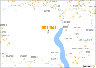 map of Mratinje