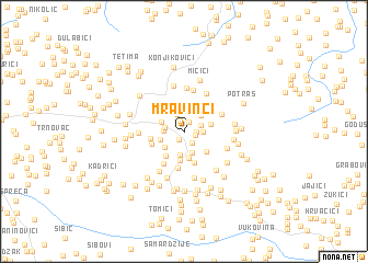 map of Mravinci
