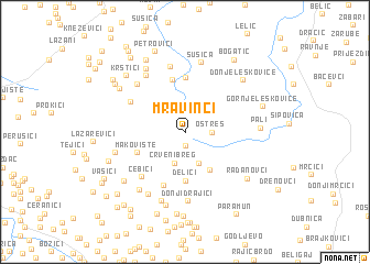 map of Mravinci