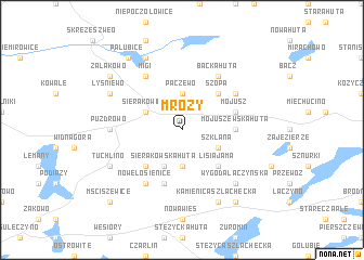 map of Mrozy