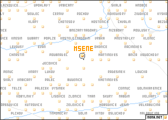 map of Mšené