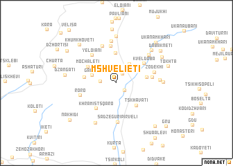 map of Mshveliet\