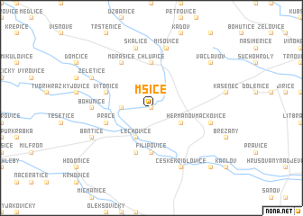 map of Mšice
