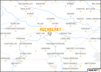 map of Muchelney