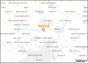 map of Muggiò