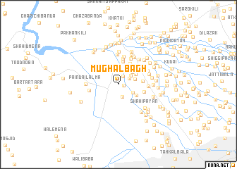 map of Mughal Bāgh