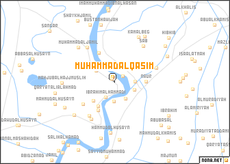 map of Muḩammad al Qāsim