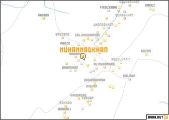 map of Muhammad Khān