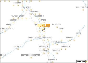 map of Mühlen