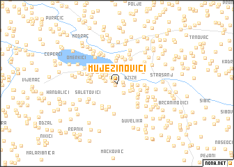 map of Mujezinovići