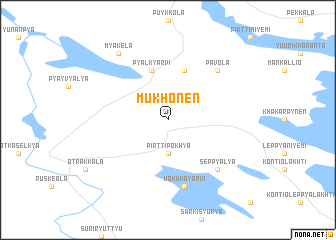 map of Mukhonen