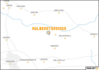 map of Mulberry Springs