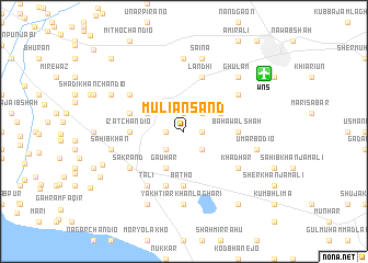 map of Muliān Sand