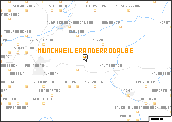 map of Münchweiler an der Rodalbe