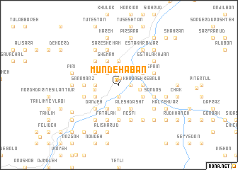 map of Mūndeh Ābān