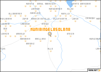 map of Muniáin de la Solana
