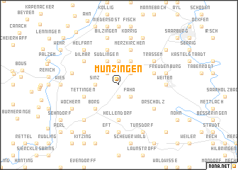 map of Münzingen