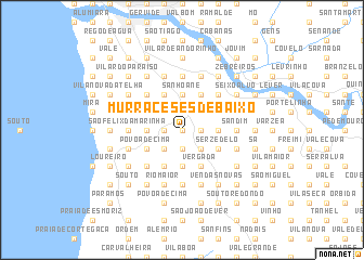 map of Murraceses de Baixo