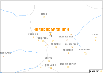 map of Mūsáābād-e Govīch