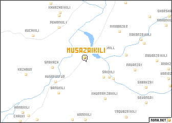 map of Musāzai Kili